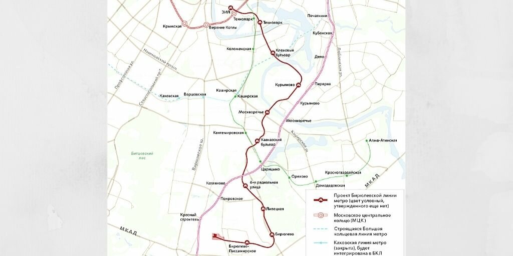 Бирюлевская линия метро проект