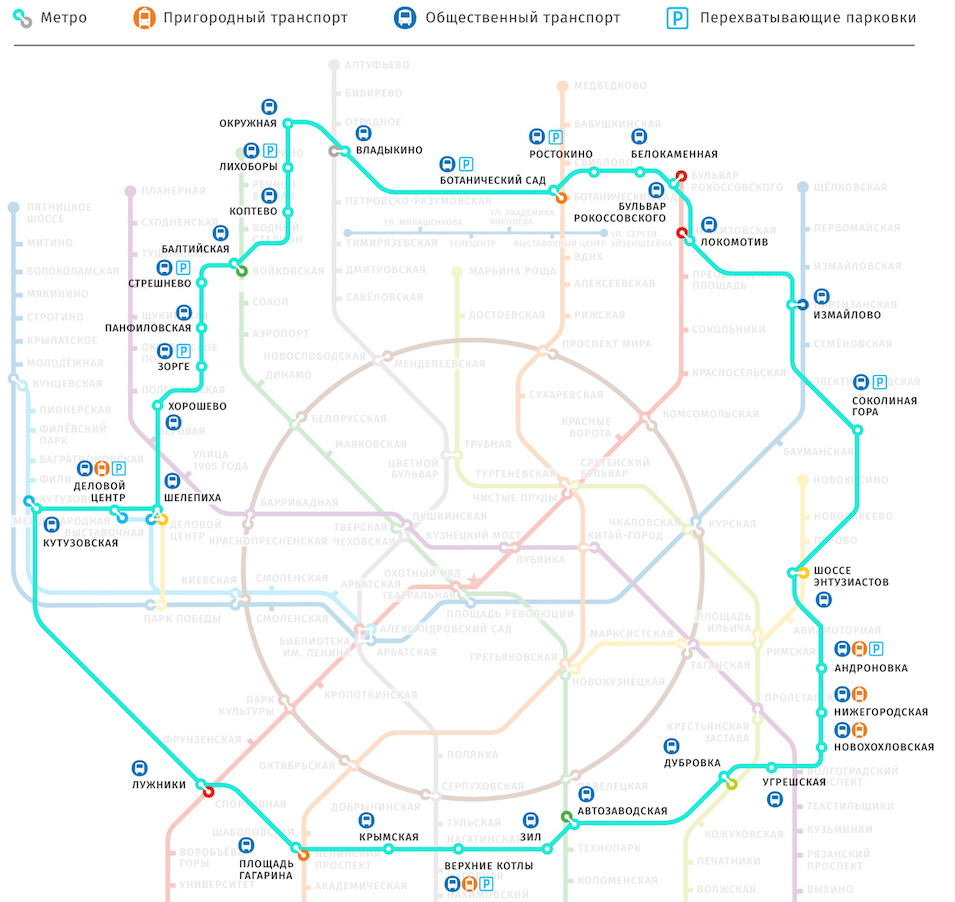 Карта мцк с расчетом времени в пути и пересадки москвы на карте москвы